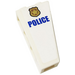 LEGO blanc Pente 1 x 2 x 3 (75°) Inversé avec &#039;Police&#039; et Gold Police Badge - La gauche Côté Autocollant (2449)