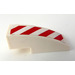 LEGO White Slope 1 x 3 Curved with Red and White Danger Stripes Left Sticker (50950)