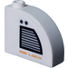 LEGO Blanco Con pendiente 1 x 3 x 2 Curvo con &#039;Aire LOCK&#039; y Vent (Izquierda) Pegatina (33243)