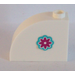 LEGO White Slope 1 x 3 x 2 Curved with Magenta Flower (Left) Sticker (33243)