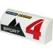 LEGO White Slope 1 x 4 Curved with 4 GEAR SPORT right Sticker (6191)