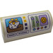 LEGO White Slope 1 x 4 Curved with Printer Display with Portrait of Cat, Buttons and Slides Sticker (6191)