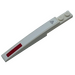 LEGO hvid Skråning 1 x 8 buet med Plade 1 x 2 med Rød Rectangle og Ice Warning Trekant Klistermærke (13731)