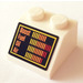 LEGO Weiß Steigung 2 x 2 (45°) mit Boost Fuel Oil Luft Aufkleber (3039)