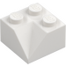 LEGO Blanco Con pendiente 2 x 2 (45°) con Doble Concave (Superficie rugosa) (3046 / 4723)