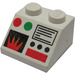 LEGO Weiß Steigung 2 x 2 (45°) mit Feuer und Buttons (3039)