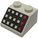 LEGO Wit Helling 2 x 2 (45°) met Vierkant Buttons en Rood LEDs (3039)