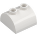 LEGO White Slope 2 x 2 Curved with 2 Studs on Top (30165)