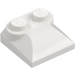 LEGO White Slope 2 x 2 Curved with Curved End (47457)