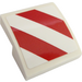 LEGO White Slope 2 x 2 Curved with Red and White Danger Stripes (Right Side) Sticker (15068)