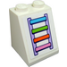 LEGO White Slope 2 x 2 x 2 (65°) with Ladder Sticker with Bottom Tube (3678)