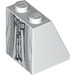 LEGO White Slope 2 x 2 x 2 (65°) with Ornate Silver with Bottom Tube (3678 / 15044)