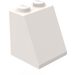 LEGO blanc Pente 2 x 2 x 2 (65°) sans tube à l&#039;intérieur (3678)