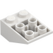 LEGO White Slope 2 x 3 (25°) Inverted with Connections between Studs (2752 / 3747)