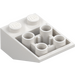 LEGO White Slope 2 x 3 (25°) Inverted without Connections between Studs (3747)