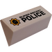 LEGO Wit Helling 2 x 4 (45°) Dubbele met Super Secret Politie (Links) Sticker (3041)