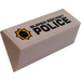 LEGO Weiß Steigung 2 x 4 (45°) Doppelt mit Super Secret Polizei (Links) Aufkleber (3041)