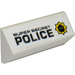 LEGO Blanc Pente 2 x 4 (45°) Double avec Super Secret Police (Droite) Autocollant (3041)