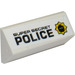 LEGO White Slope 2 x 4 (45°) Double with Super Secret Police (Right) Sticker (3041)