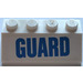 LEGO White Slope 2 x 4 (45°) with &quot;GUARD&quot; Sticker with Rough Surface (3037)