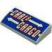 LEGO Wit Helling 2 x 4 Gebogen met &#039;CARLS CARGO&#039;  Sticker met buizen aan de onderzijde (88930)