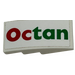 LEGO White Slope 2 x 4 Curved with &#039;Octan&#039; Sticker (93606)