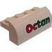 LEGO Wit Helling 2 x 4 x 1.3 Gebogen met Octan logo Sticker (6081)