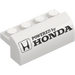 LEGO Bianco Pendenza 2 x 4 x 1.3 Curvo con ‘Powered by Honda’ (6081 / 106952)