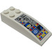 LEGO Weiß Steigung 2 x 6 Gebogen mit Airplane Control Panel Aufkleber (44126)