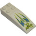 LEGO White Slope 2 x 6 Curved with &#039;R POWER&#039; and Trident Sticker (44126)