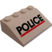 LEGO Weiß Steigung 3 x 4 (25°) mit Polizei Logo (3297)