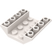 LEGO Weiß Steigung 4 x 4 (45°) Doppelt Invertiert mit Open Center (Keine Löcher) (4854)