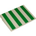 LEGO White Slope 6 x 8 (10°) with Green Stripes (4515)