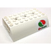 LEGO Bianco Pendenza 6 x 8 x 2 Curvo Doppio con Octan logo Adesivo (45411 / 56204)