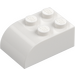 LEGO White Slope Brick 2 x 3 with Curved Top (6215)