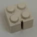 LEGO White Slotted Brick 2 x 2 (1 Slot)