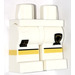 LEGO White Soccer Player Legs with Lion Crest and Yellow Band (3815 / 95036)