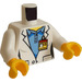 LEGO White Space Scientist Lab Coat with Medium Blue Shirt and ID Badge Female Torso (973 / 76382)