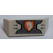 LEGO White Spoiler with Handle with Horse Head on Orange Hexagonal Shield Pattern Sticker (98834)