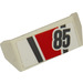 LEGO White Spoiler with Handle with Stripes Red and Gray and 85 Sticker (98834)