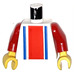 LEGO Bianco Sport Busto No. 18 sul retro con Rosso Braccia e Giallo Mani (973 / 73403)