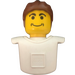 LEGO White Sports Torso with Head and Hair
