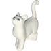 LEGO Bianco Standing Gatto con Lungo Sottile Coda con Blu Occhi (6175 / 49072)