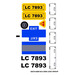 LEGO White Sticker Sheet for Set 7893-1 (55075)