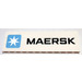 LEGO Weiß Stickered Assembly of Drei 1x12 Bricks, mit MAERSK und Maersk Logo Aufkleber