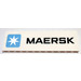 LEGO Weiß Stickered Assembly of three 1x12 Bricks, with MAERSK and Maersk Logo Sticker