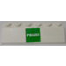 LEGO blanc Stickered Assembly avec &#039;POLIZEI&#039;, Green Background