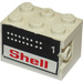 LEGO Weiß Stickered Assembly with Shell 1