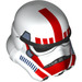 LEGO White Stormtrooper Helmet with Red (25682 / 30408)