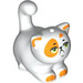 LEGO White Stretching Cat with Orange Patches (103320)